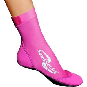 Sand Socks 100% Lycra - Beach Volleyball, Soccer, Sand Dunes - Pink - XS